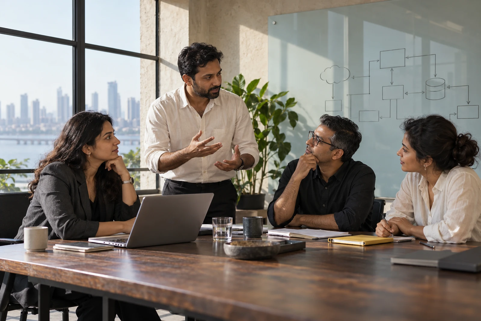 Indian technology professionals collaborating in a planning workshop.